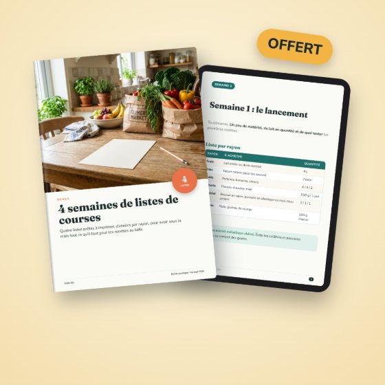 Bonus 3 : 4 semaines de listes de courses